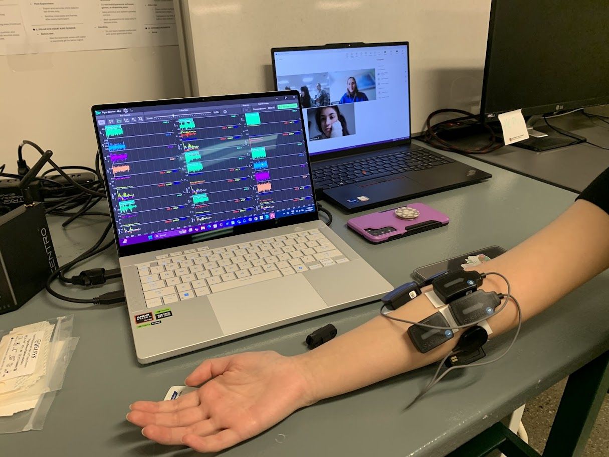 Wireless EMG on the forearm