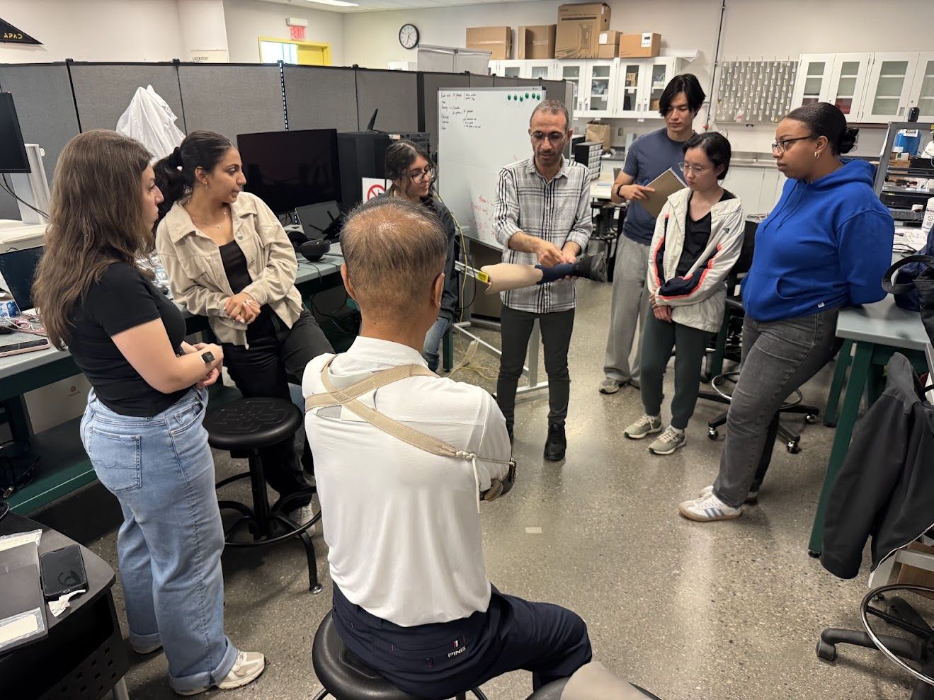 Session with a person with limb loss